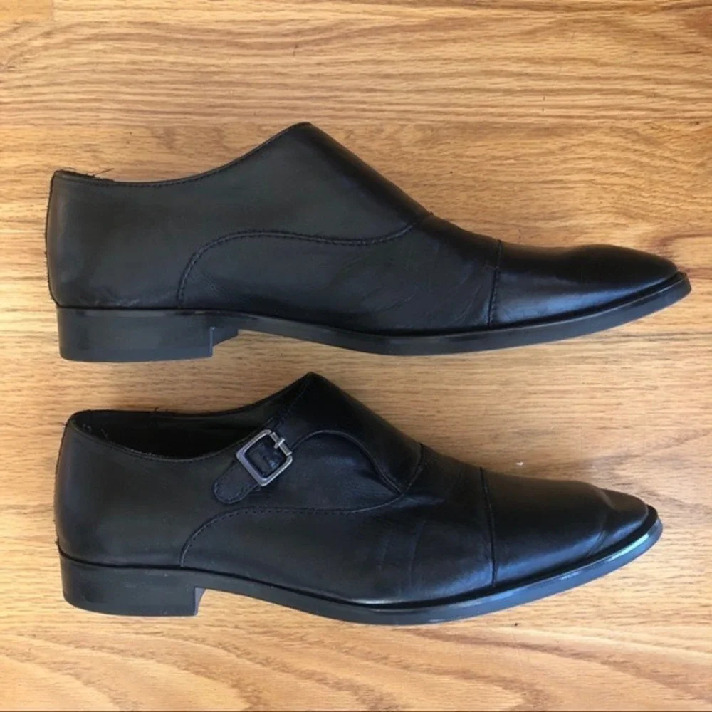 ALDO Monkstrap Black Leather Dress Shoes